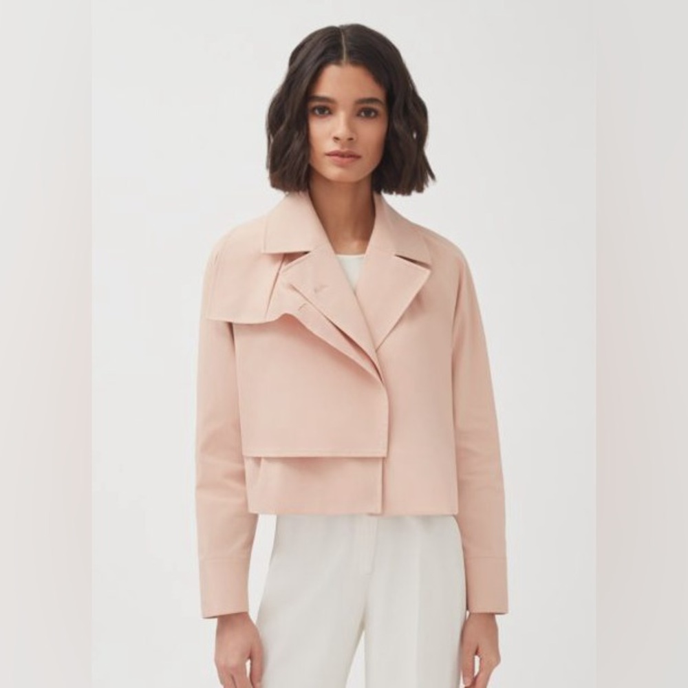 Cuyana Overlay The Range Pink Cropped Jacket